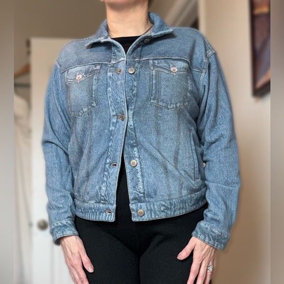 Faux Blue Denim Jacket - Picture 4 of 13